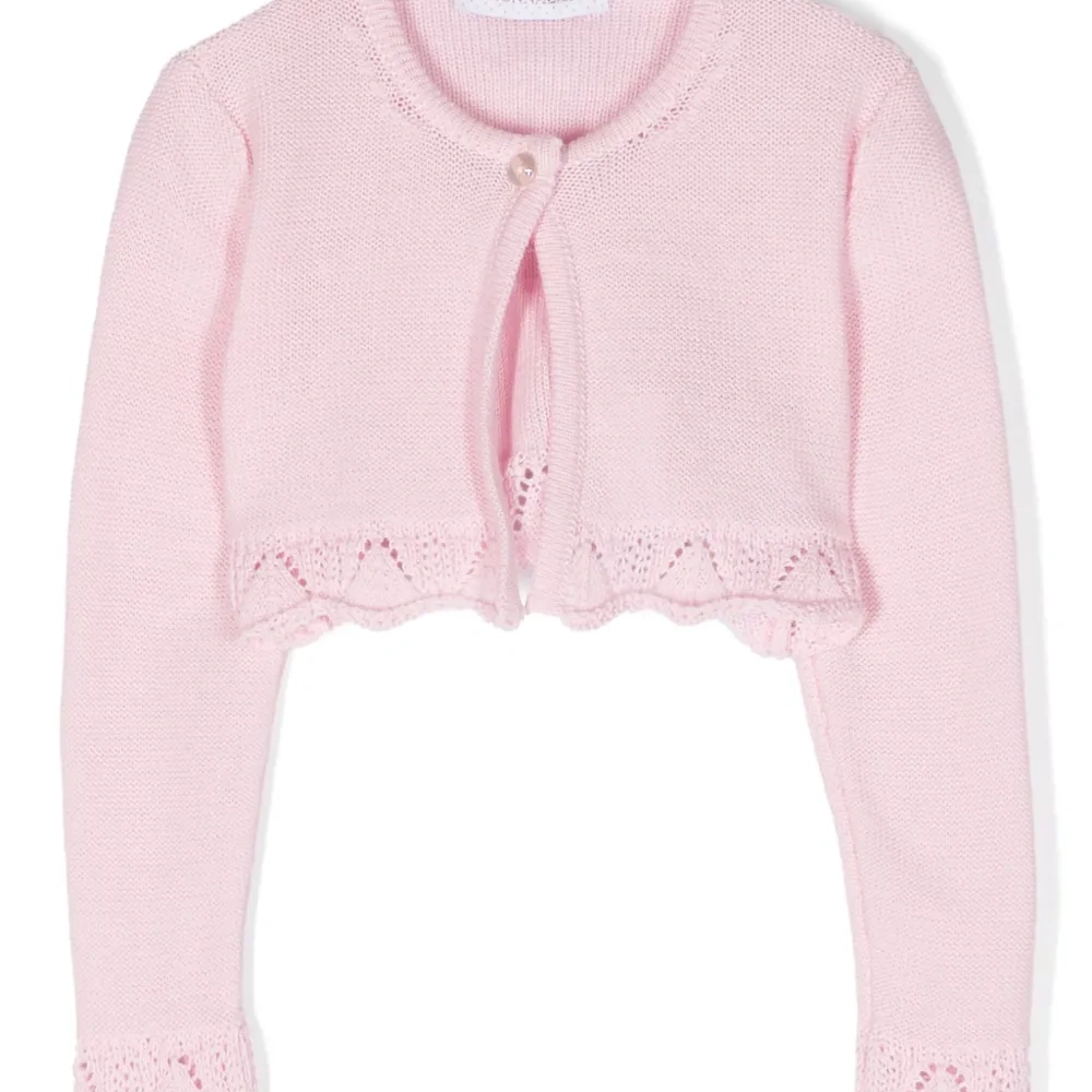 Укороченный кардиган с кружевом