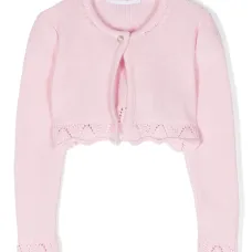 Укороченный кардиган с кружевом Укороченный кардиган с кружевом