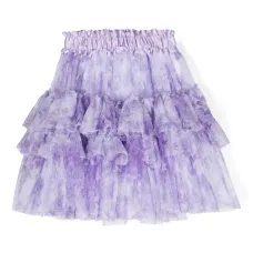 Юбка с оборками и цветочным принтом