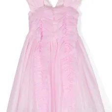 Платье с оборками и блестками