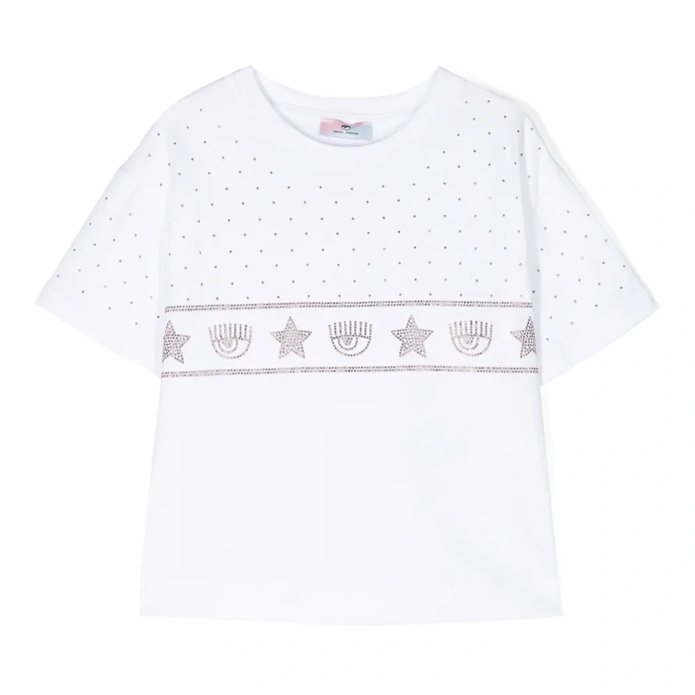 Футболка со стразами и декором Eyelike