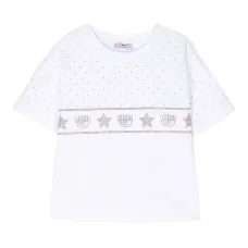 Футболка со стразами и декором Eyelike