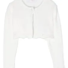 Укороченный кардиган с кружевом Укороченный кардиган с кружевом