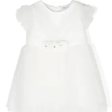 Расклешенное платье из тюля с плиссировкой