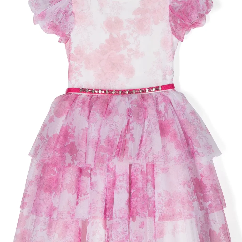 Платье мини с цветочным принтом Платье мини с цветочным принтом