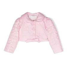 Стеганый бомбер с бантом