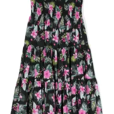 Ярусное платье с цветочным принтом