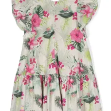 Расклешенное платье с цветочным принтом