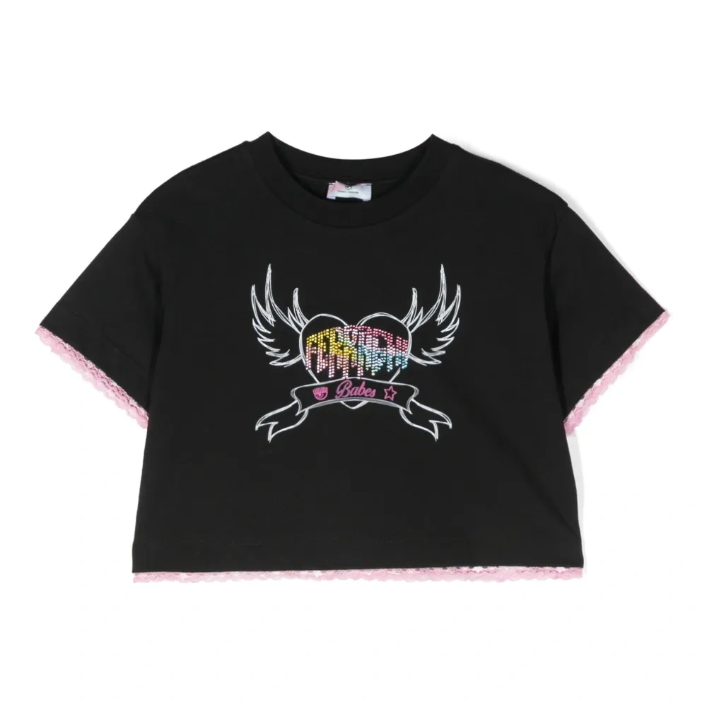 Укороченная футболка с логотипом