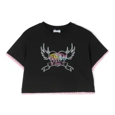 Укороченная футболка с логотипом