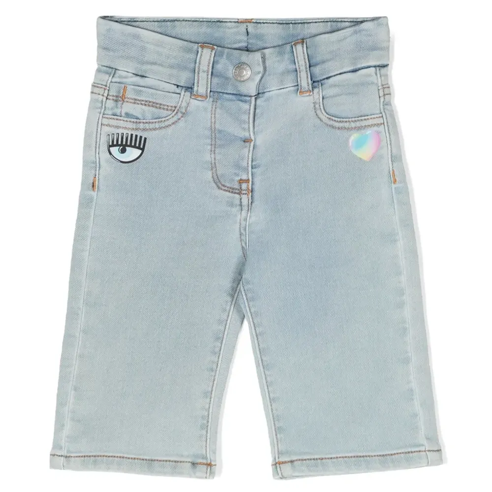 Прямые джинсы с узором Eyelike