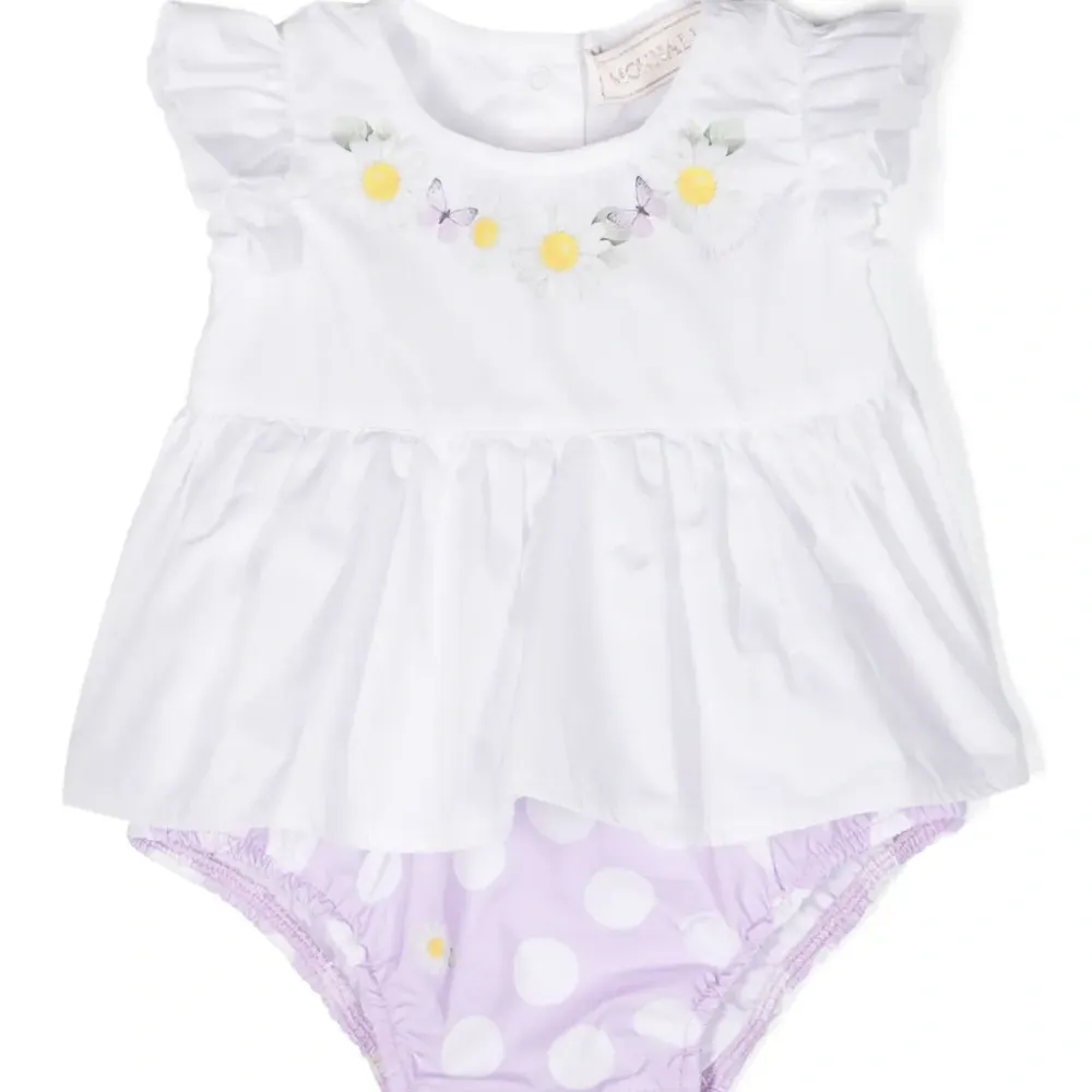 Комплект из топа и шортов с принтом