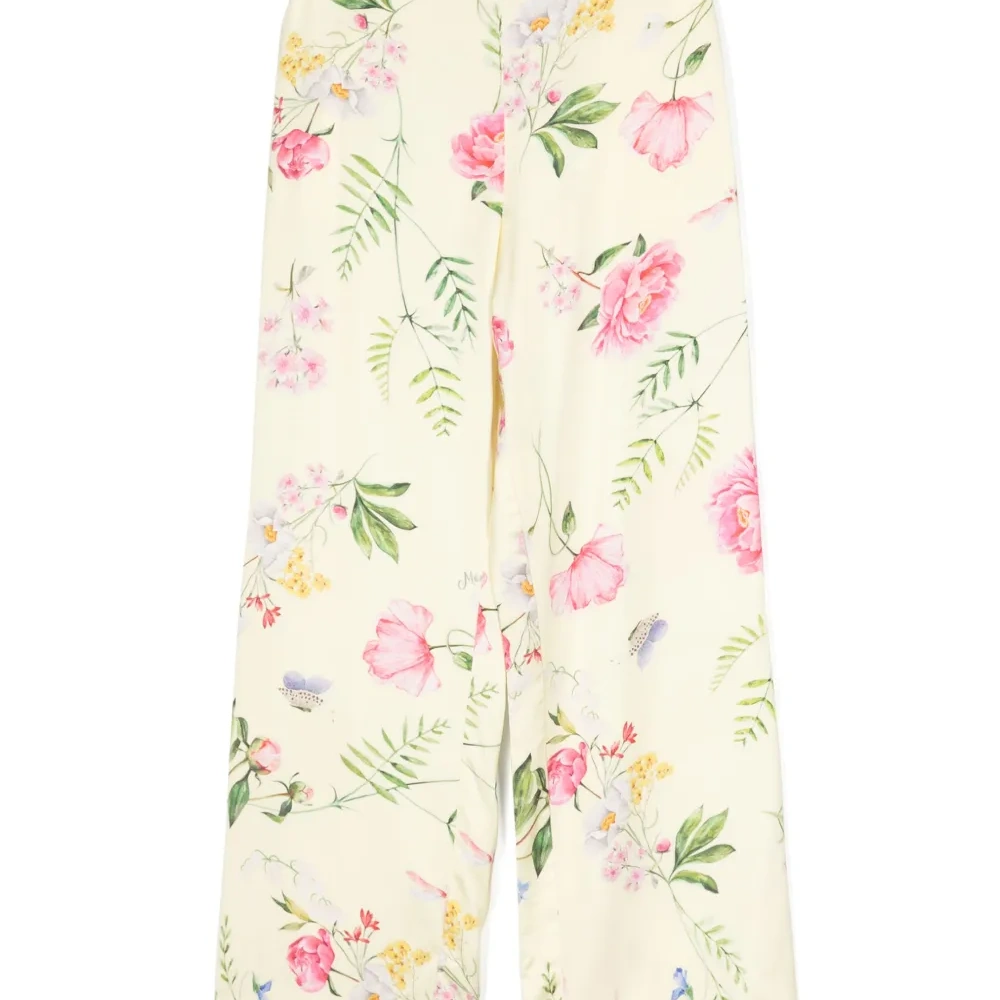 Широкие брюки с цветочным принтом