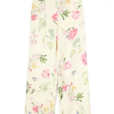 Широкие брюки с цветочным принтом