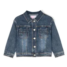 Джинсовая куртка с нашивкой-логотипом Джинсовая куртка с нашивкой-логотипом