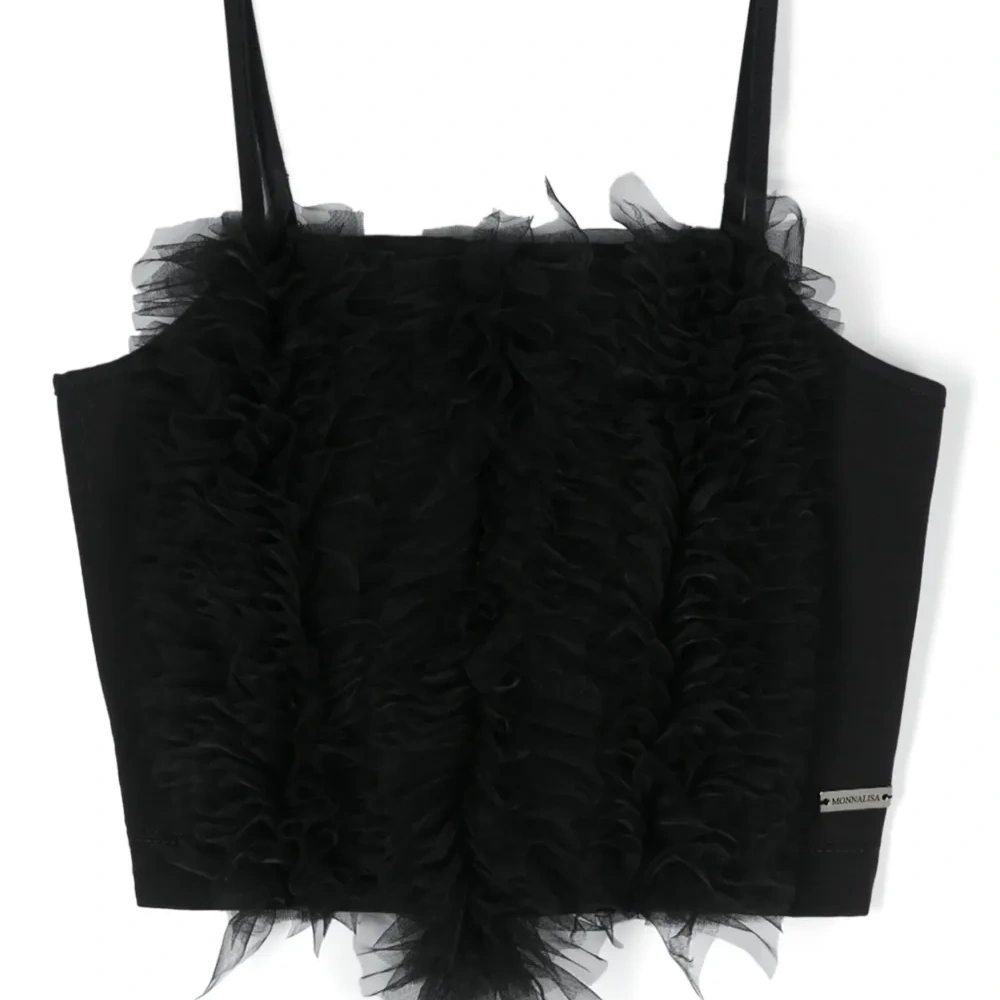 Укороченный топ с оборками