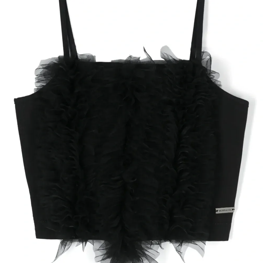 Укороченный топ с оборками