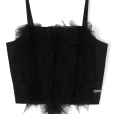 Укороченный топ с оборками