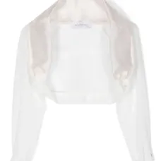 Укороченный жакет с воротником-шалькой