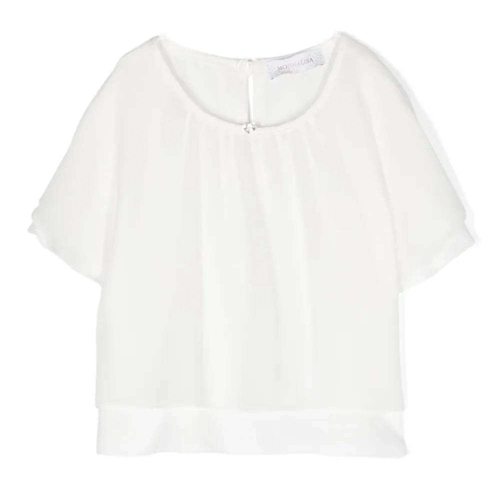 Блузка с круглым вырезом