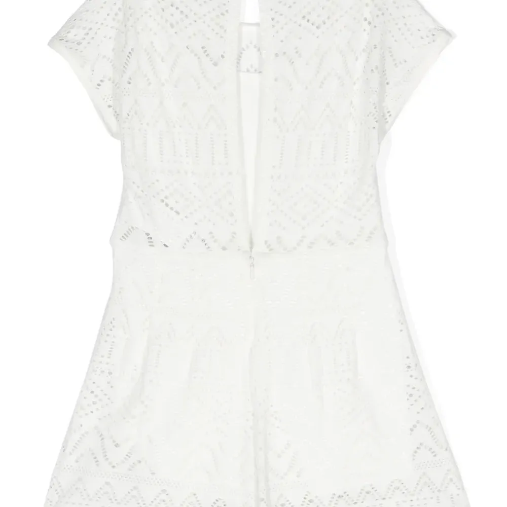 Кружевной комбинезон с короткими рукавами