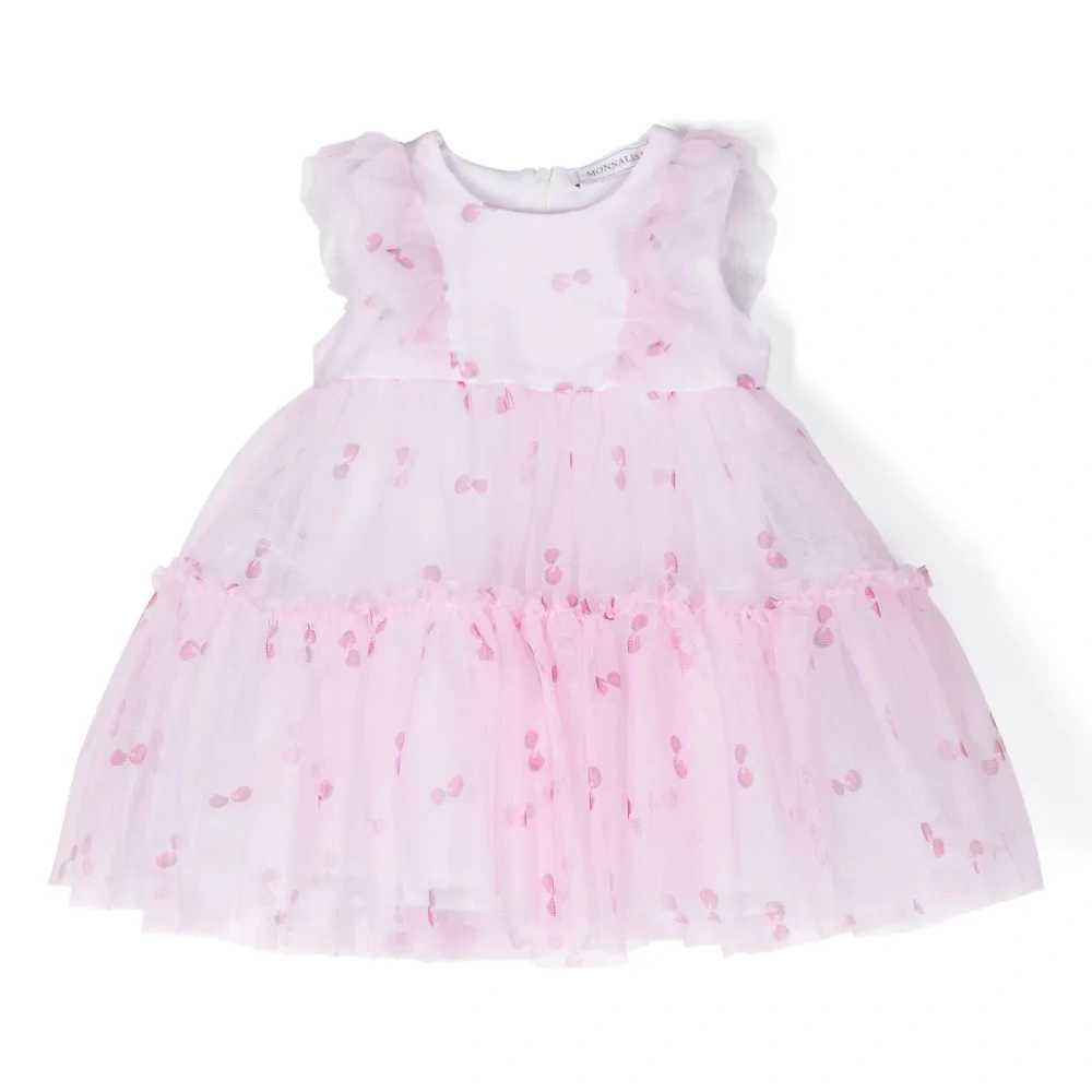 Платье с оборками и принтом