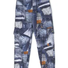 Брюки карго с джинсовым принтом Брюки карго с джинсовым принтом