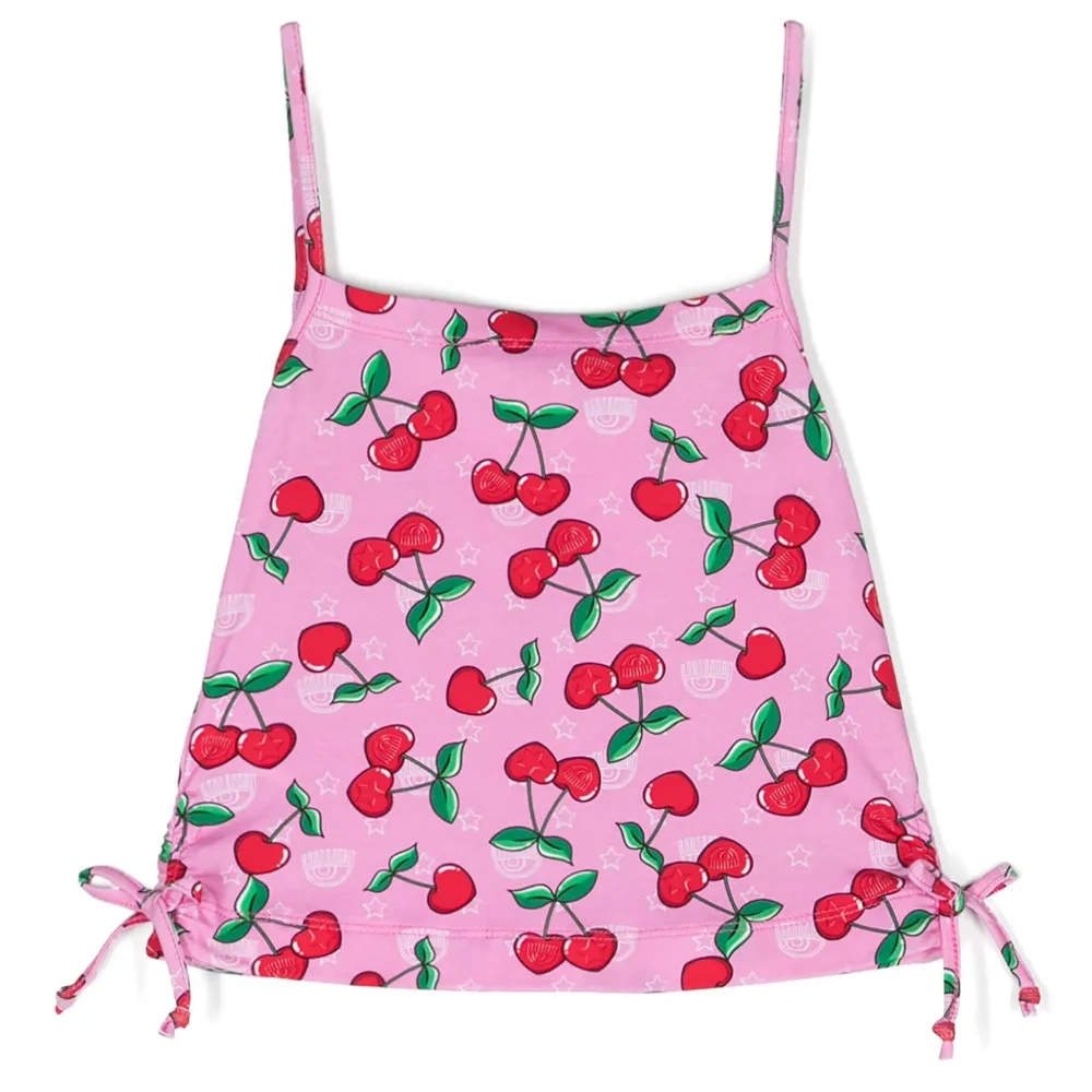 Топ на тонких бретелях с принтом