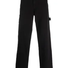 Прямые джинсы с вышитым логотипом