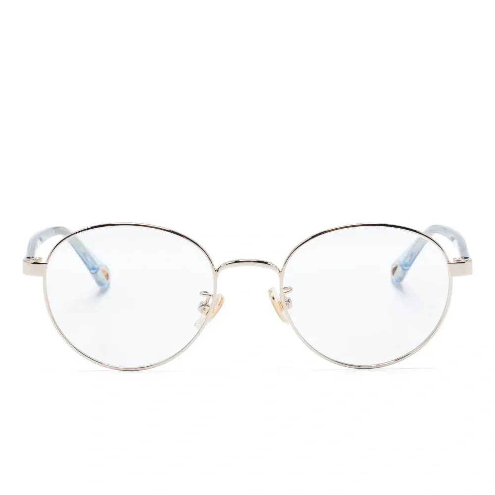 Очки в круглой оправе с логотипом