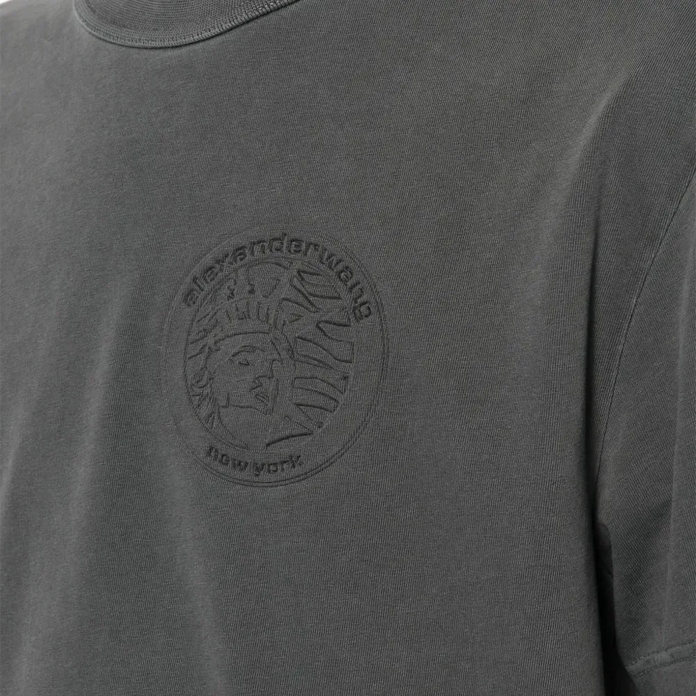 Футболка с круглым вырезом и узором