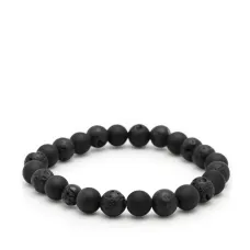 Браслет с бусинами из оникса