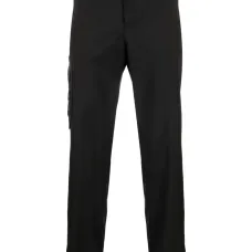 Брюки строгого кроя с логотипом Брюки строгого кроя с логотипом