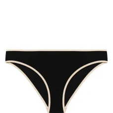 Плавки бикини с отделкой в полоску