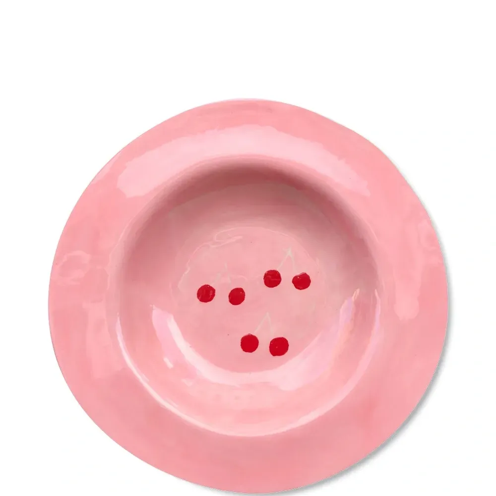 Обеденная тарелка с вишнями (столовая посуда)