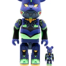 "набор коллекционных фигурок Evangelion Unit 1 ""New Paint Version"" BE@RBRICK 100% and 400%"