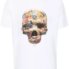 Футболка из органического хлопка с принтом Skull Sticker