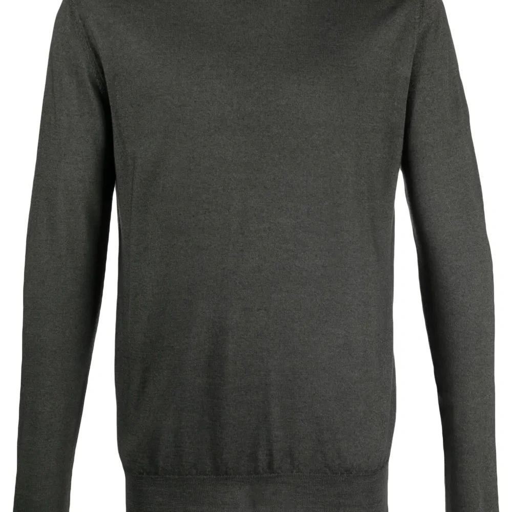 Меланжевый джемпер с круглым вырезом