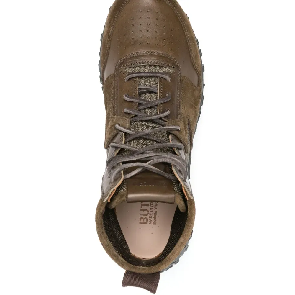 Высокие кроссовки со вставками