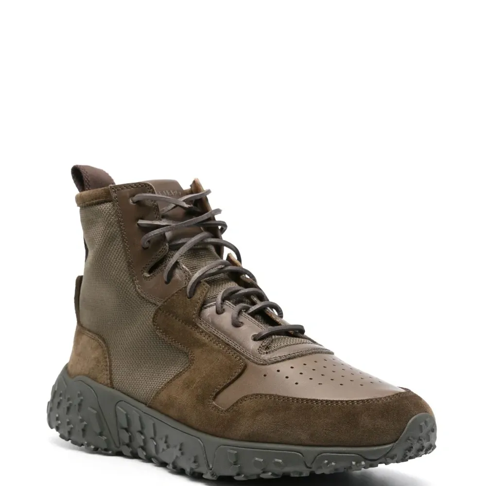 Высокие кроссовки со вставками