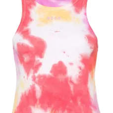 Топ в рубчик с принтом тай-дай Топ в рубчик с принтом тай-дай