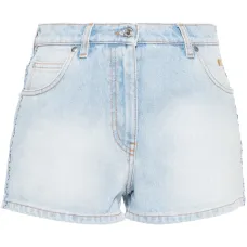 Джинсовые шорты с вышитым логотипом Джинсовые шорты с вышитым логотипом