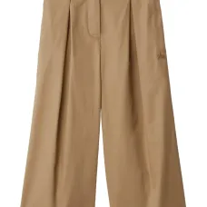 Брюки со складками и логотипом EKD