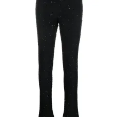 Расклешенные брюки с кристаллами