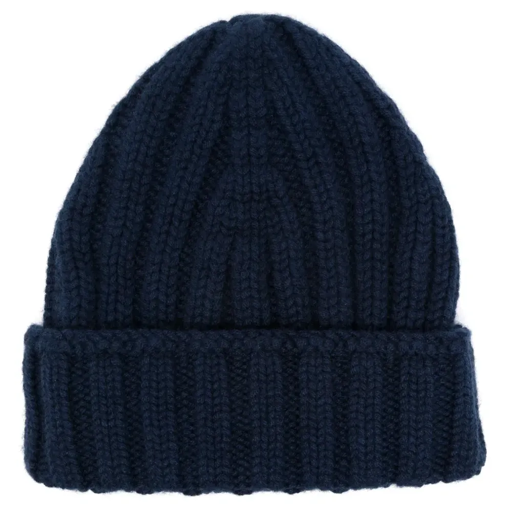 Кашемировая шапка бини крупной вязки