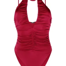 Купальник с цветочной аппликацией