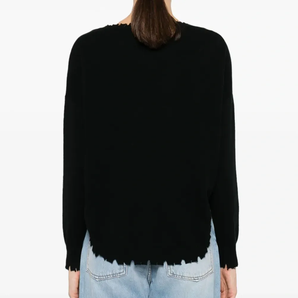 Кашемировый джемпер с необработанными краями