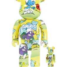 Фигурки Be@rbrick The Purple Smurfs 100% & 400% из коллаборации с The Smurfs