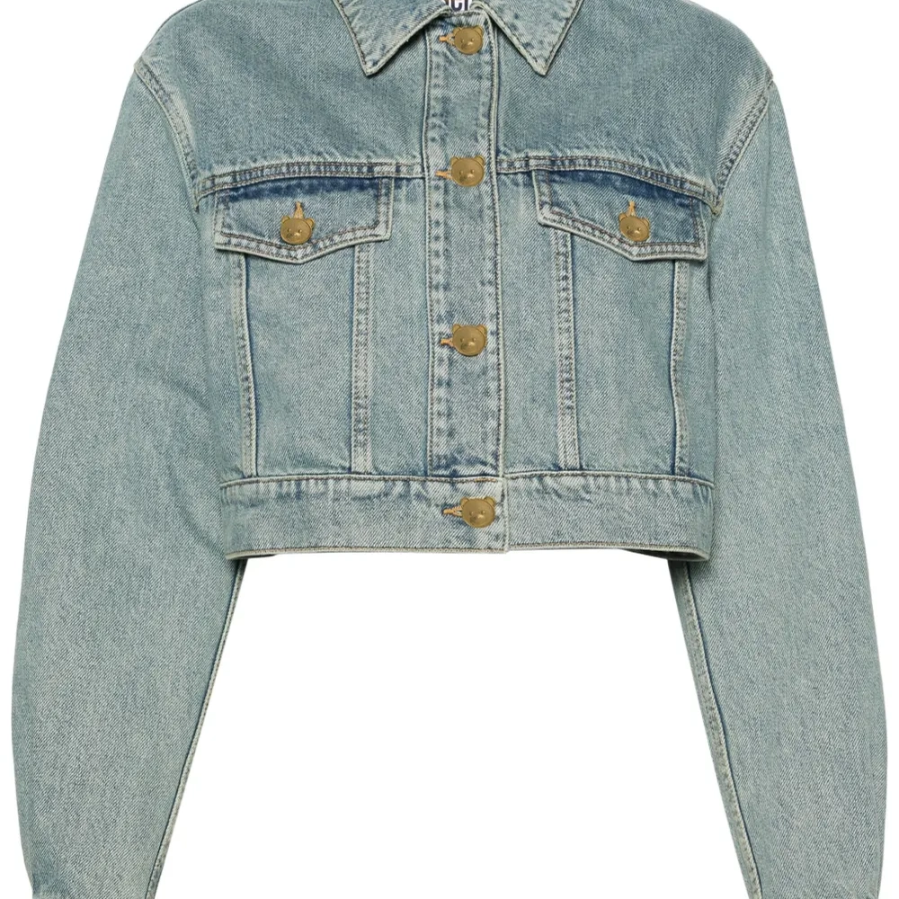 Укороченная джинсовая куртка Teddy Bear