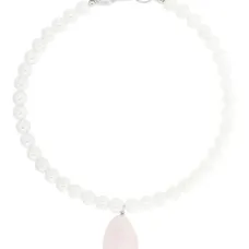 Колье с жемчугом и кварцем